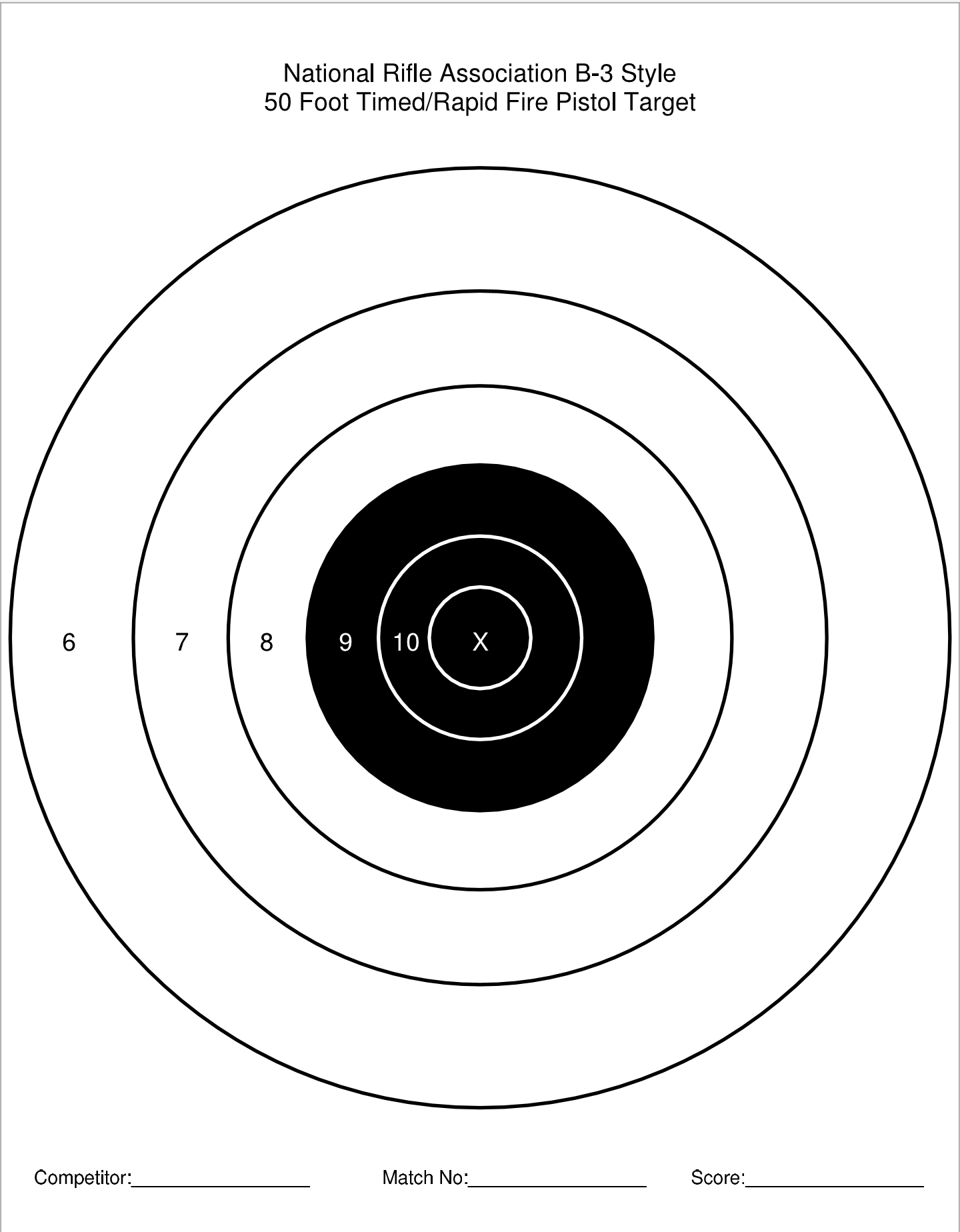 Pistol Targets Printable
