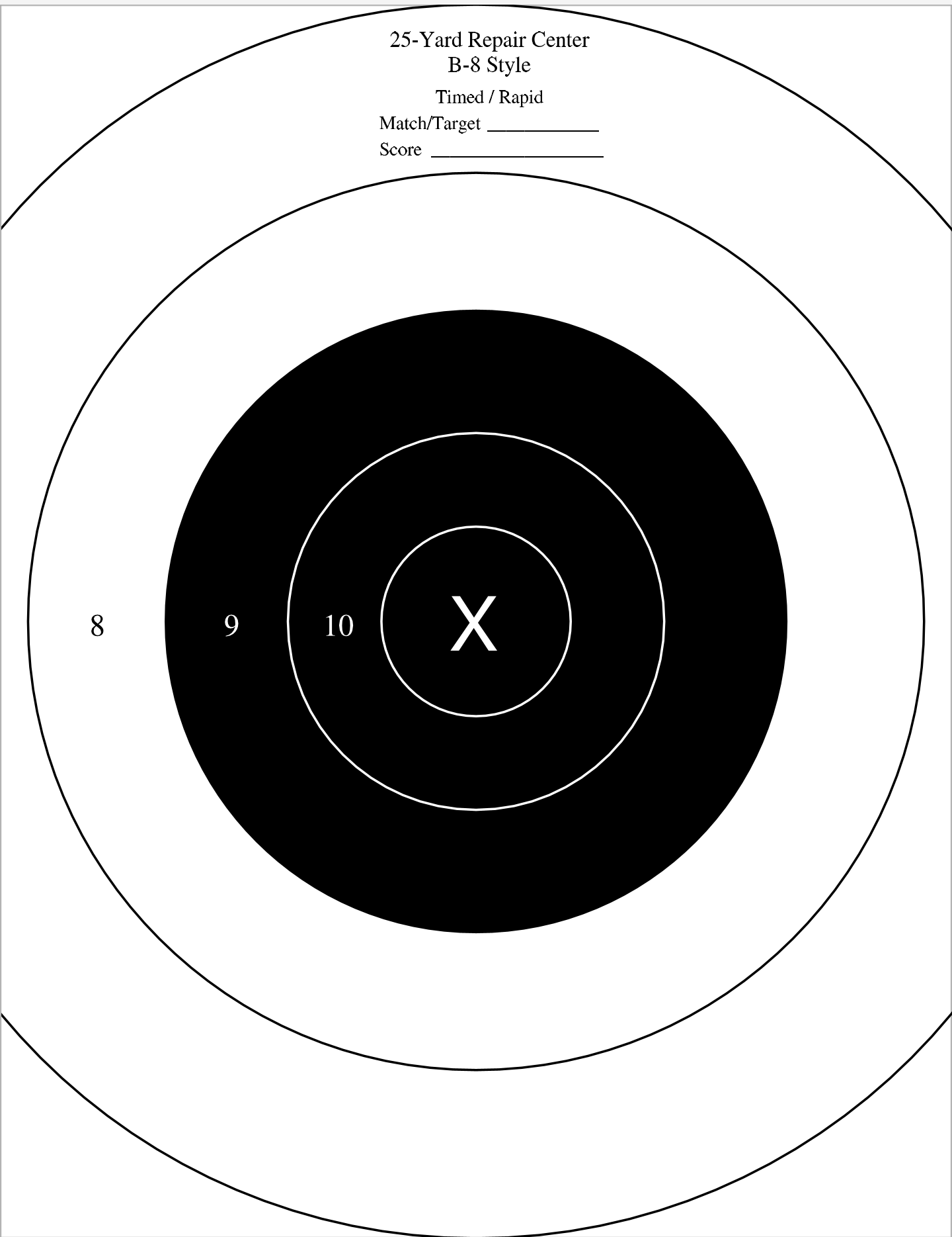 B8 Target Printable Printable Templates